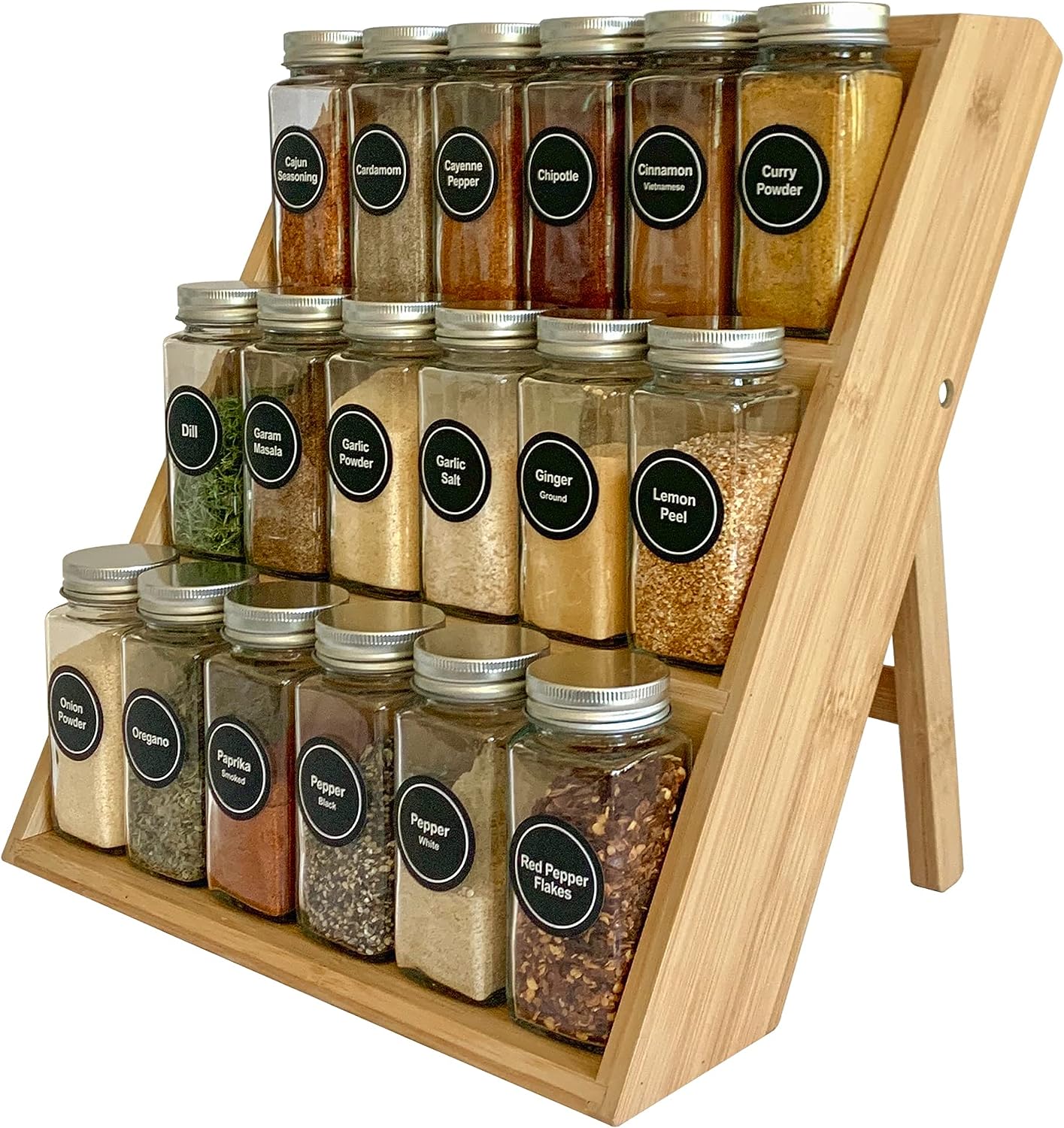 Wooden Spice Rack Organizer Kitchyquip