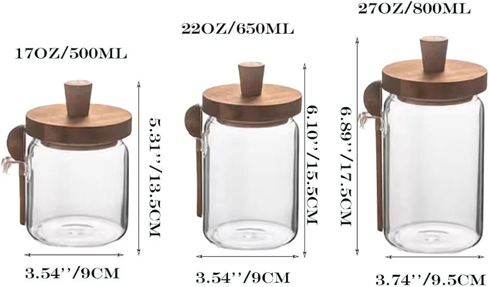 3pcs Glass Jars with Burned Lids