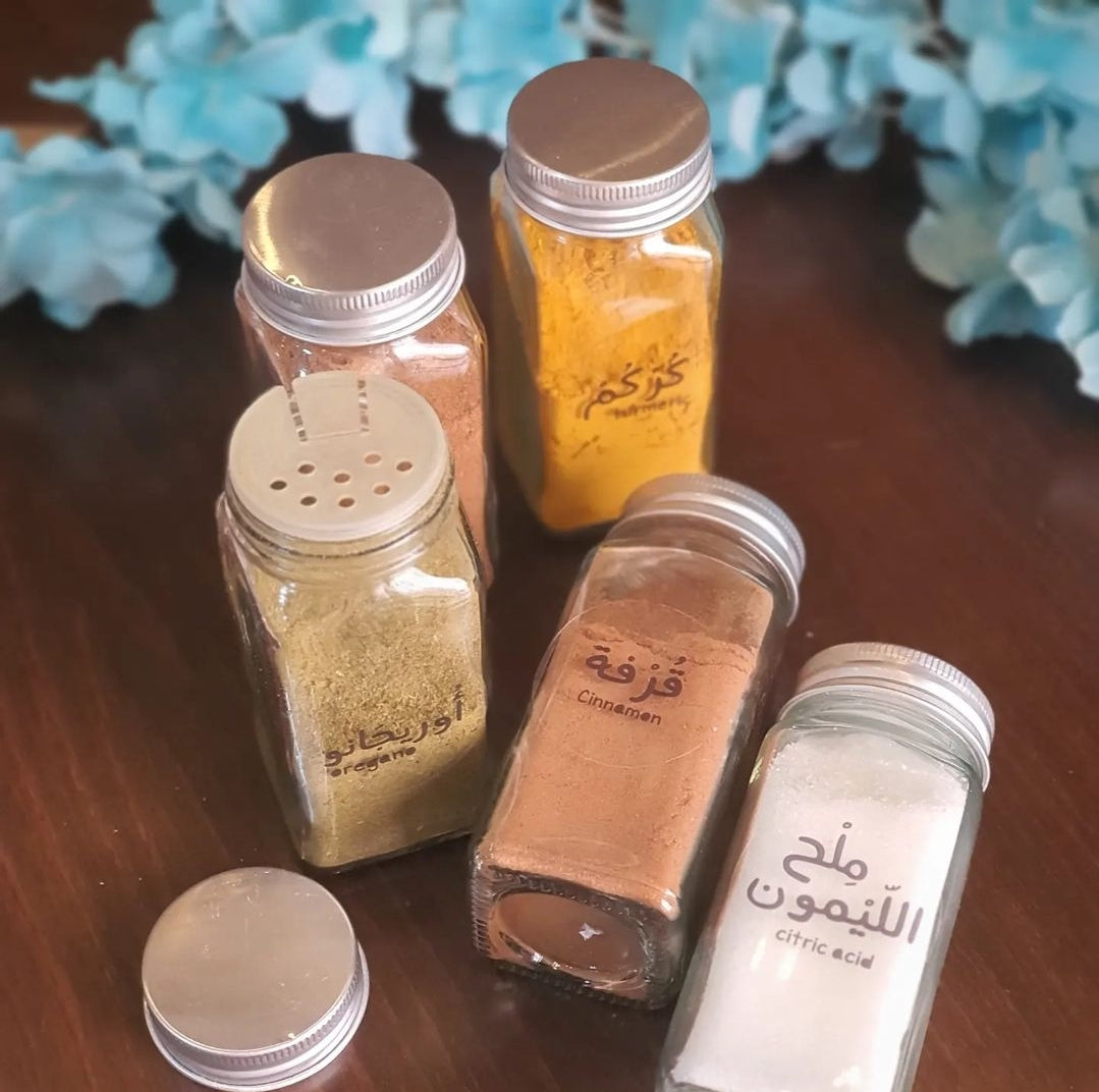 Glass Spice Jars | Stainless Steel Lids