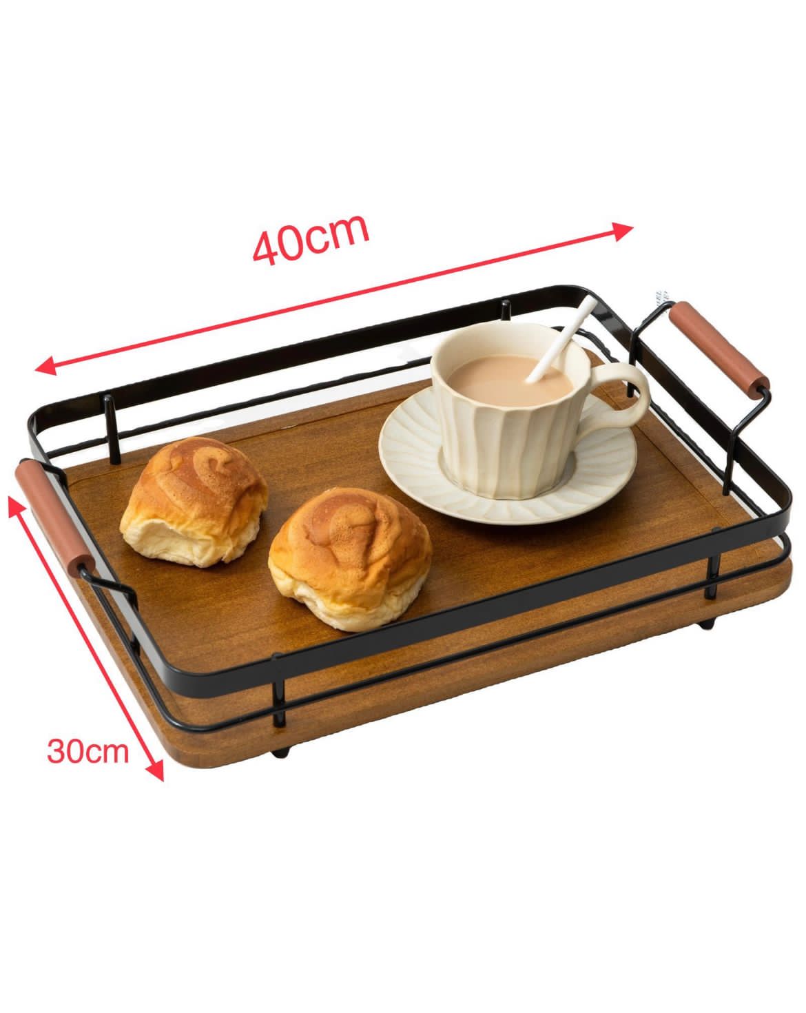 Burned Bamboo Tray | Black or Gold Edges