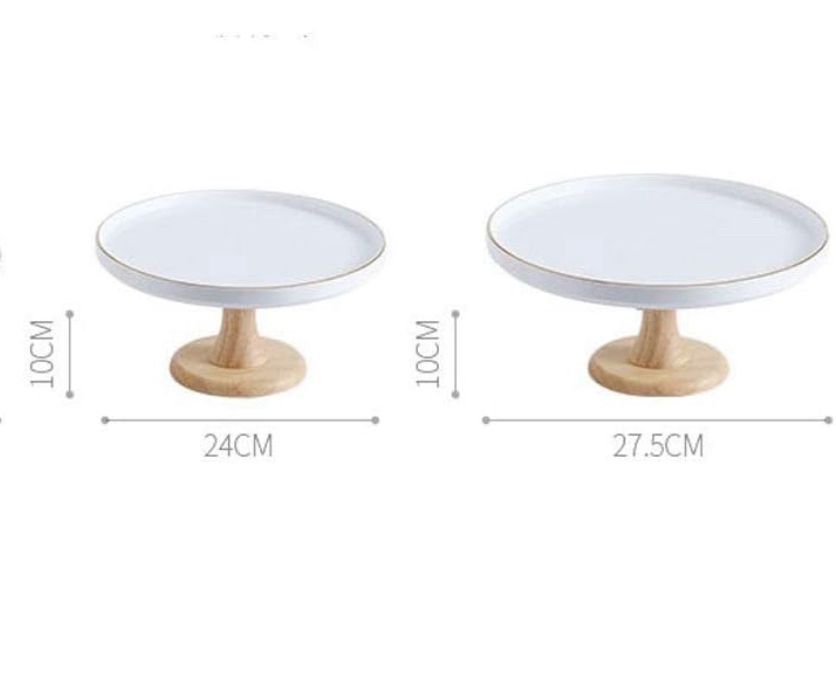 Porcelain ร Bamboo Cake Stand | Modern Elegant Dessert Display