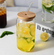 Glass Cup with Bamboo Lid & Straw, 550ml - view 2