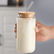 Glass Cup with Bamboo Lid & Straw, 550ml - view 4