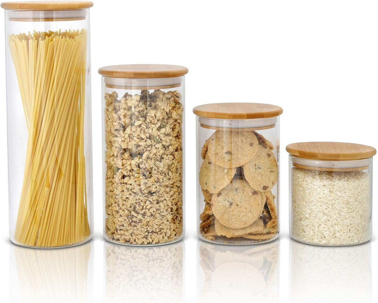 Classic Food Storage | Glass Containers With Wooden Lid