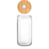 Glass Cup with Bamboo Lid & Straw, 550ml - view 9