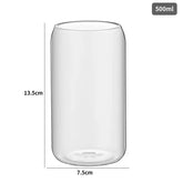 Glass Cup with Bamboo Lid & Straw, 550ml - view 8