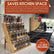 Wooden Spice Rack Organizer with 18 Glass Jars & Labels - view 7