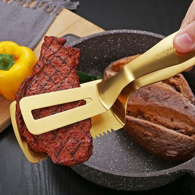 Stainless Steel Steak BBQ Tongs