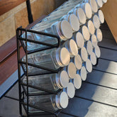 Metal Spice Rack Organizer with 28 Glass Jars - view 6