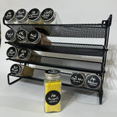 Metal Spice Rack Organizer with 28 Glass Jars - view 7