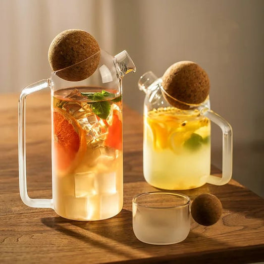 Glass Jugs with Cork Lid