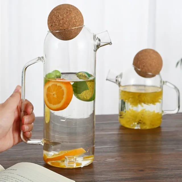 Glass Jugs with Cork Lid