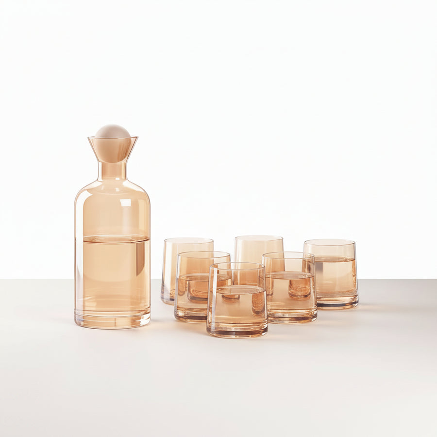 Glass Jug with Ball Lid & 6 Cups - view 2