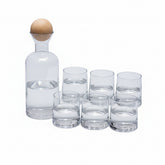 Glass Jug with Ball Lid & 6 Cups
