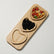 Heart-Shaped Bamboo Serving Tray with 3 Plates