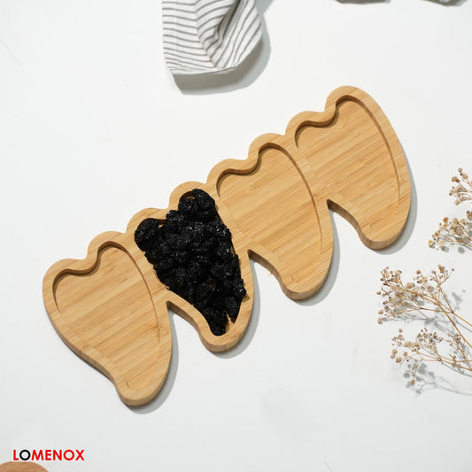 Multi-Heart Bamboo Serving Tray