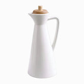 Porcelain Oil Dispenser with Bamboo Lid, 700ml
