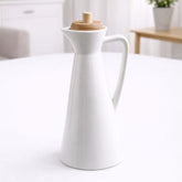 Porcelain Oil Dispenser with Bamboo Lid, 700ml - view 2