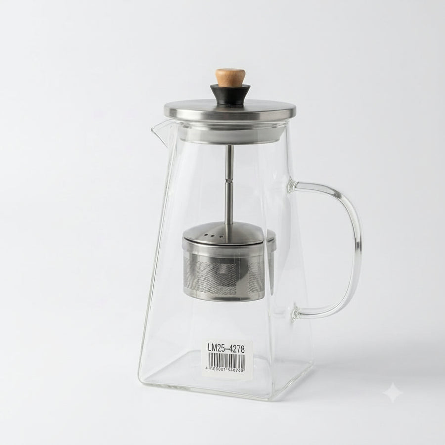 Glass Teapot with Stainless Steel Infuser, 1.5L