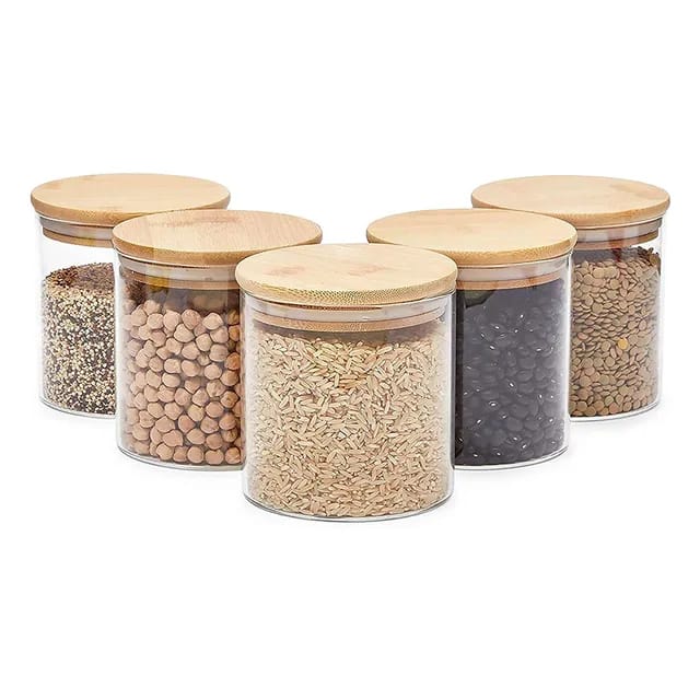 Classic Food Storage | Glass Containers With Wooden Lid