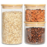 Classic Glass Food Storage Containers with Wooden Lids - view 9