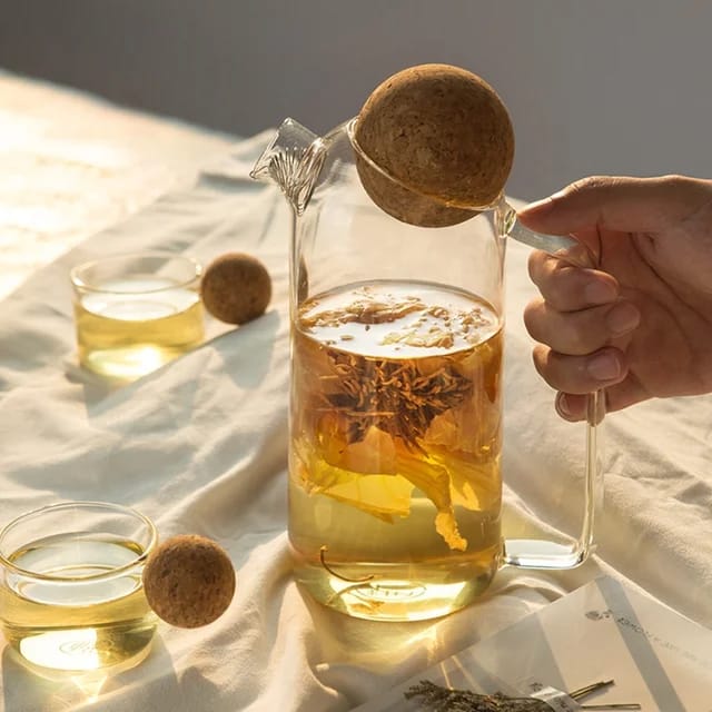 Glass Jugs with Cork Lid