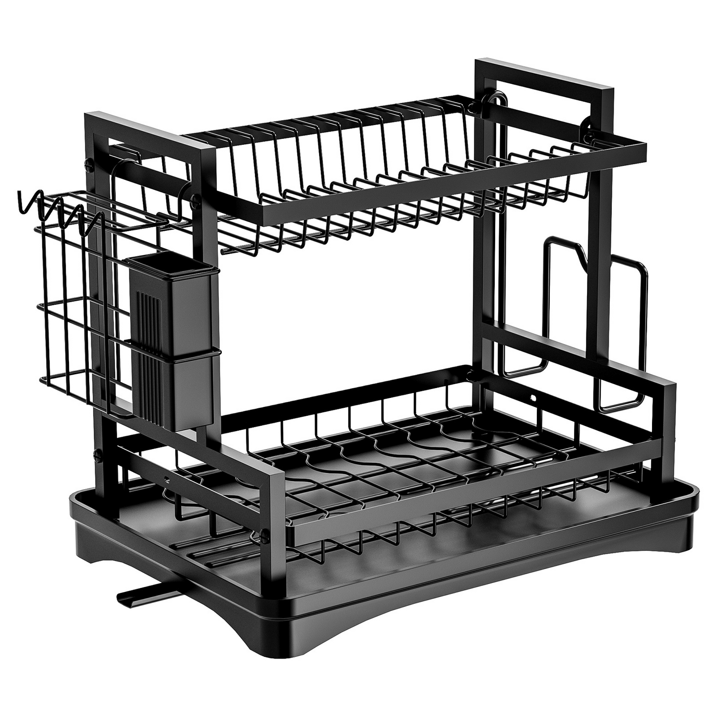 2-tier Dish Drying Rack With Drainboard