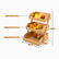 3-tier bamboo fruit basket dimensions 30 x 33 x 41 cm, tiers 21, 25 and 33 cm deep