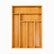 Top view of a bamboo drawer organizer with 6 compartments