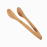 Bamboo Kitchen Tongs - wooden serving tongs