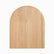 Rainbow arch bamboo board with curved ribbed grooves, top view