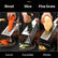 Box grater used to shred a carrot, slice a cucumber and finely grate a potato