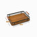 Burnt bamboo serving tray dimensions 40 x 30 cm