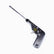 Chrome gas stove lighter with a long metal neck, black collar and trigger lever