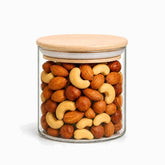 Classic Glass Food Storage Containers with Wooden Lids