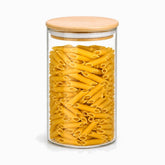 Classic Glass Food Storage Containers with Wooden Lids