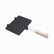 Black granite double-sided grill pan with wooden handles, closed