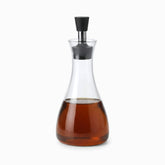 450ml glass oil dispenser bottle filled with vinegar and black stopper