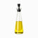500ml tall glass oil dispenser bottle filled with olive oil and black stopper
