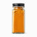 Square glass spice jar 120ml with black metal lid filled with turmeric