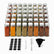 48 square glass spice jars with silver lids, chalkboard labels, chalk marker, cleaning brush and funnel