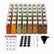48 glass spice jars with silver lids, clear Arabic and English spice labels, blank labels and accessories