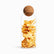 10 x 20 cm glass storage jar with cork ball lid filled with potato chips