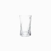 Glass Tumblers, Set of 12, 325ml - clear twisted drinking glass
