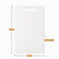 White plastic cutting board dimensions 43 x 27 cm, 0.6 cm thick