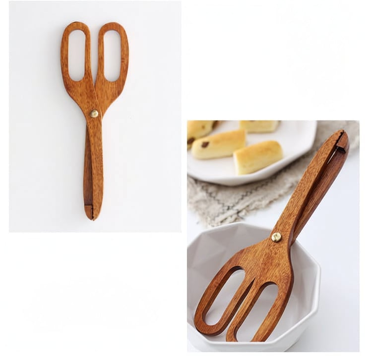 Wooden Scissor Tongs