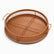 Bronze non-stick mesh air fryer basket with round tray and side handles