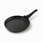 Phoenix black granite crepe pan 30cm with wide flat surface and detachable speckled handle