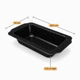 Phoenix granite loaf pan dimensions 28.5 x 16 cm top outer rim, 5.8 cm high