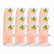 12 tall curved ribbed glasses with rose-water lemonade, lemon and mint, in 3 rows